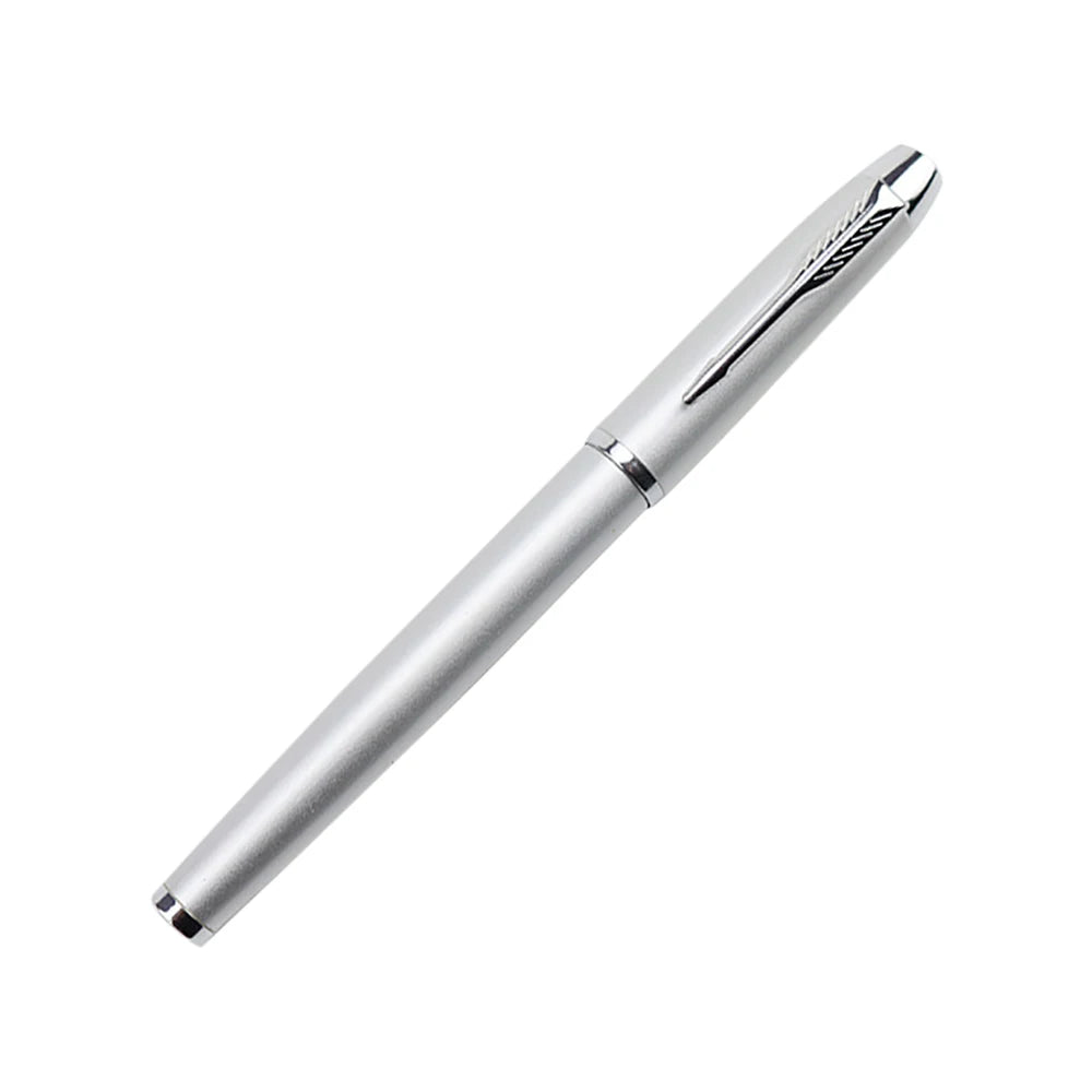 Bolígrafos Rollerball de firma de oficina de negocios de acero inoxidable de calidad de lujo, suministros de papelería para estudiantes de nueva escuela, bolígrafo