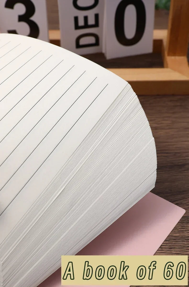 Cuaderno A5 de 60 Hojas Gruesas con Espiral, Hojas Sueltas con Páginas Rayadas para Estudiantes, Material de Oficina y Papelería Escolar