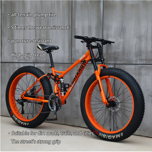 Bicicleta de Montaña todoterreno de velocidad Variable para playa, nieve, absorción de impacto, neumático Extra ancho 4,0 grande para adultos, bicicleta Unisex para estudiantes