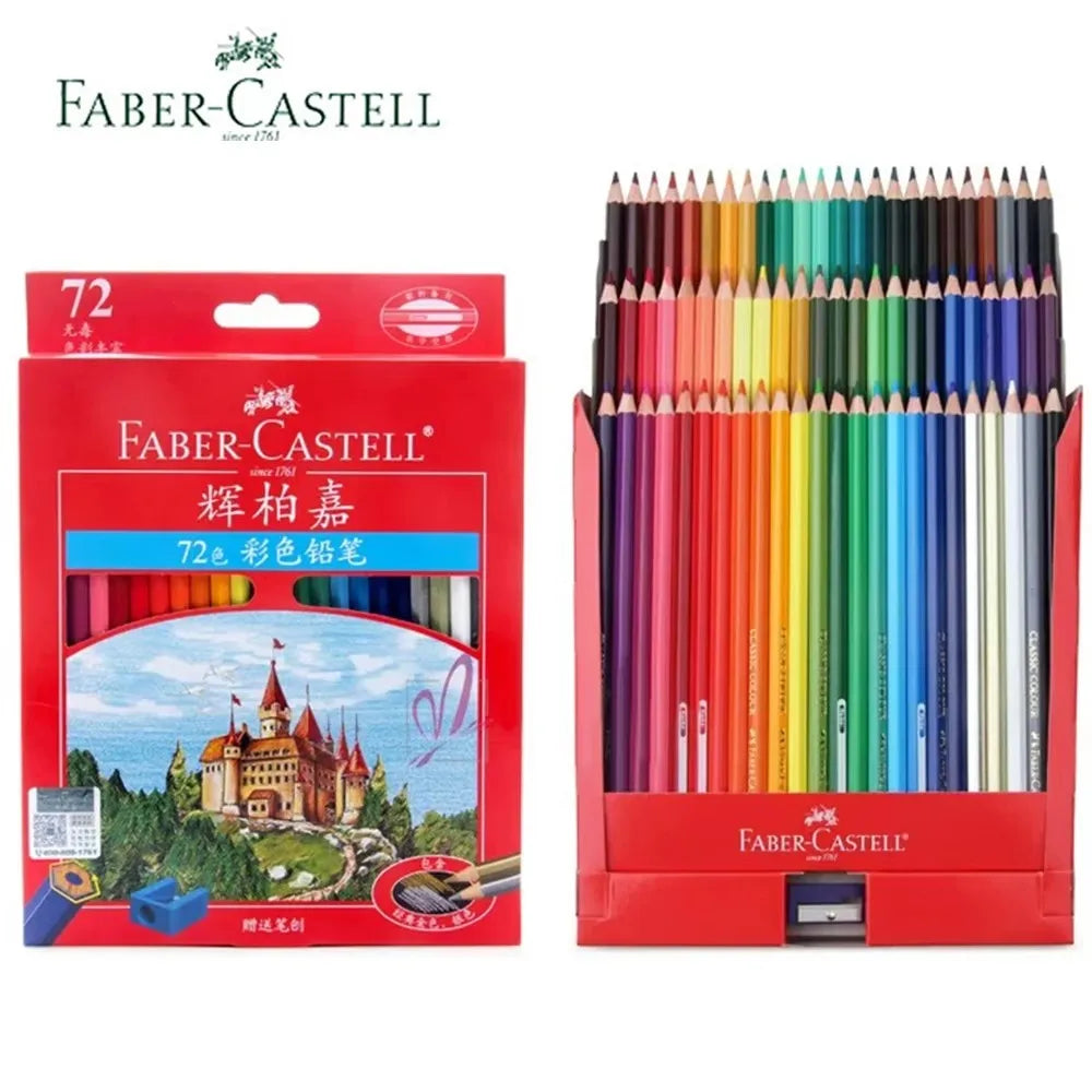 Juego de lápices de colores FABER-CASTELL, 36/48/72 colores, lápices aceitosos, profesional, pintado a mano, boceto, pintura, suministros de arte, papelería