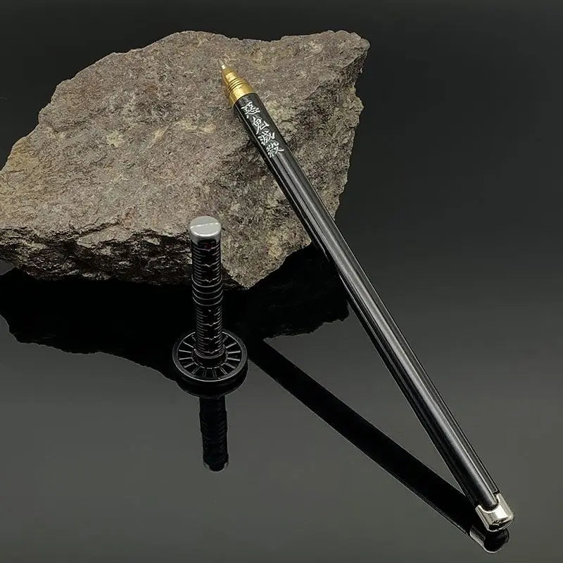 Bolígrafos de Gel Demon Slayer Nichirin Blade, bolígrafo de firma de Metal de Anime de 0,5mm, papelería negra, suministros escolares y de oficina, regalo de escritura