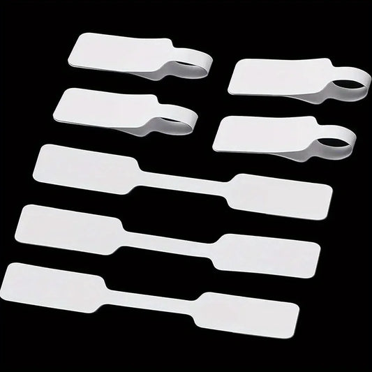 100 Etiquetas Blancas para Cables - Etiquetas Autoadhesivas para Cables, para Organización en Oficinas/Escuelas, Fácil Gestión de Cables