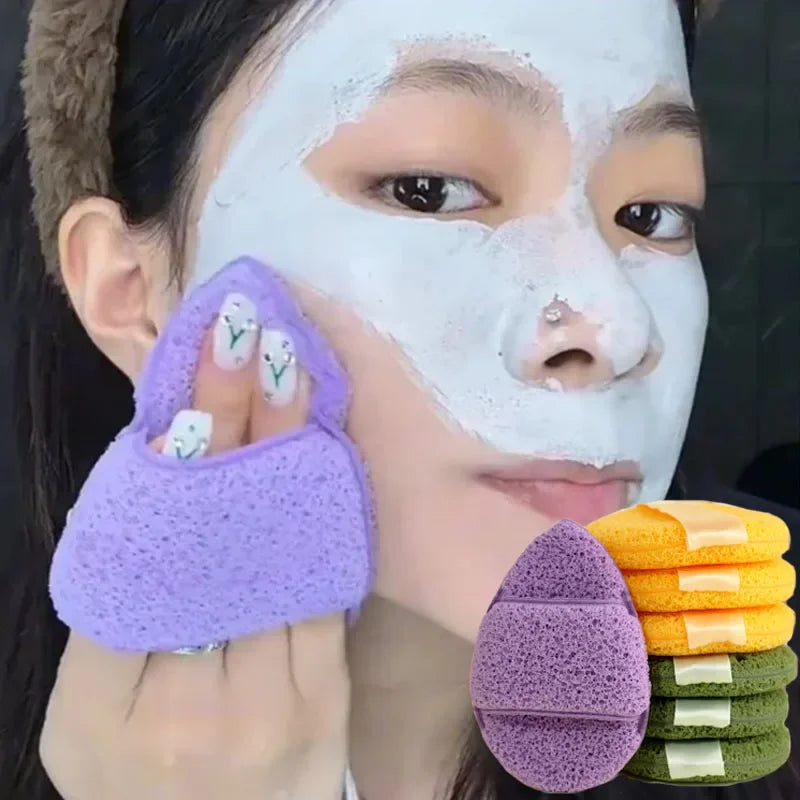 Esponja de limpieza exfoliante para lavado de cara, eliminador de espinillas, herramienta de espuma para maquillaje, limpieza profunda de poros, cuidado de la piel, 1-3 uds.