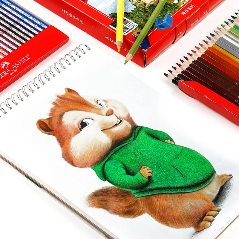 Faber Castell-Juego de lápices de colores para estudiantes y principiantes, suministros de arte, grafiti pintado a mano, material escolar seguro, 72/48/36