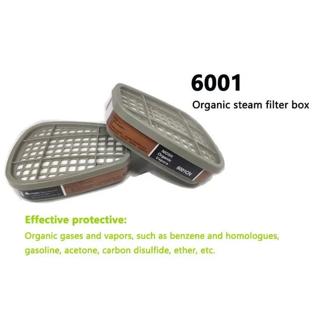 Caja de cartuchos 6001/6002/6004, juego de filtros de algodón 5N11 para máscaras de Gas y polvo de 3m, 6200/7502/6800, respirador de pulverización de pintura química