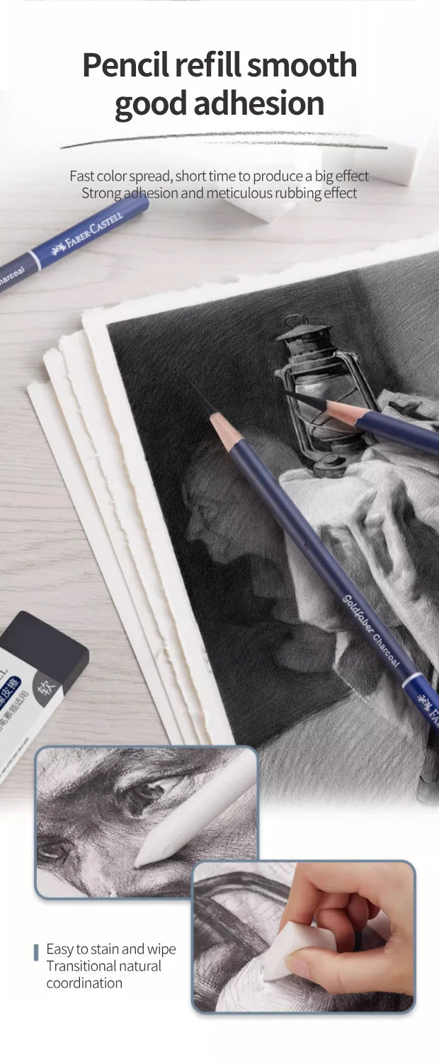 5/10 Uds Faber Castell Goldfaber carbón grafito juego de bocetos lápices para dibujar bocetos sombreado artistas suministros de arte