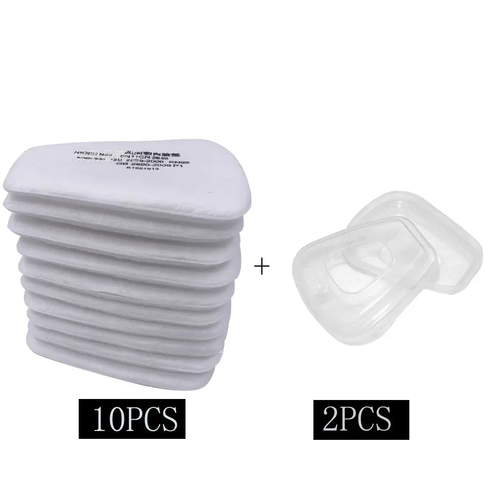 Caja de cartuchos 6001/6002/6004, juego de filtros de algodón 5N11 para máscaras de Gas y polvo de 3m, 6200/7502/6800, respirador de pulverización de pintura química