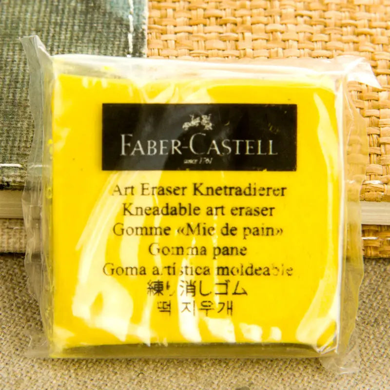 Faber-Castell-goma de plasticidad, borrador de arte suave, toallita para resaltar, goma amasada para arte, diseño de dibujo, papelería