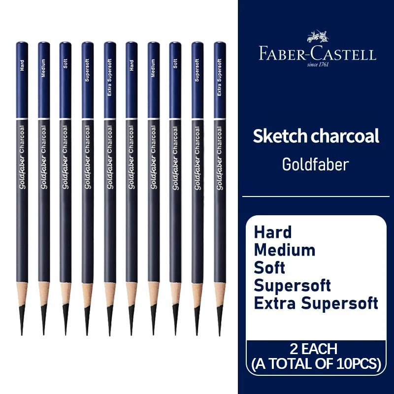 5/10 Uds Faber Castell Goldfaber carbón grafito juego de bocetos lápices para dibujar bocetos sombreado artistas suministros de arte