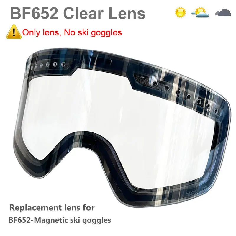 Gafas de esquí con lentes magnéticas de doble capa, máscaras antiniebla UV400, gafas de Snowboard, gafas de esquí para hombres y mujeres con estuche y lente