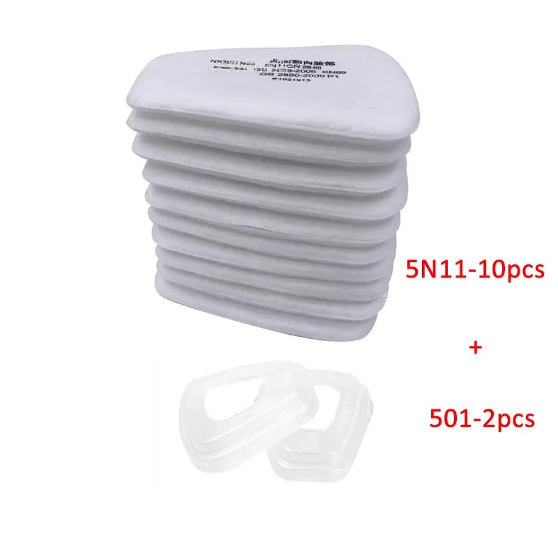 Caja de cartuchos 6001/6002/6004, juego de filtros de algodón 5N11 para máscaras de Gas y polvo de 3m, 6200/7502/6800, respirador de pulverización de pintura química