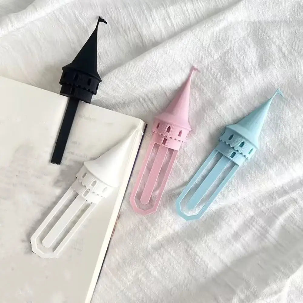 Adorables Marcadores de Libros con Forma de Castillo Mágico Impresos en 3D, Divertidos y Novedosos, Adornos Hechos a Mano, Herramienta de Lectura, Papelería de Oficina