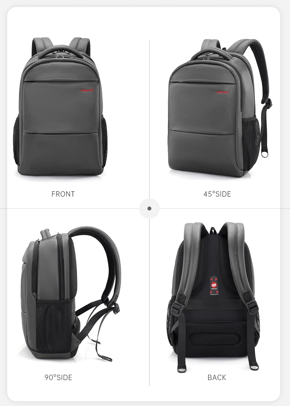 Tigernu, Mochilas de viaje informales de gran capacidad para mujer, mochila impermeable para ordenador portátil de 15,6 ", mochila escolar para mujer, Mochilas