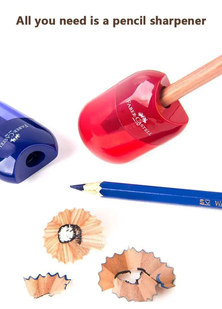 Faber Castell-Sacapuntas Kawaii para niños, Sacapuntas de un solo/doble agujero, material escolar para la vuelta a la escuela
