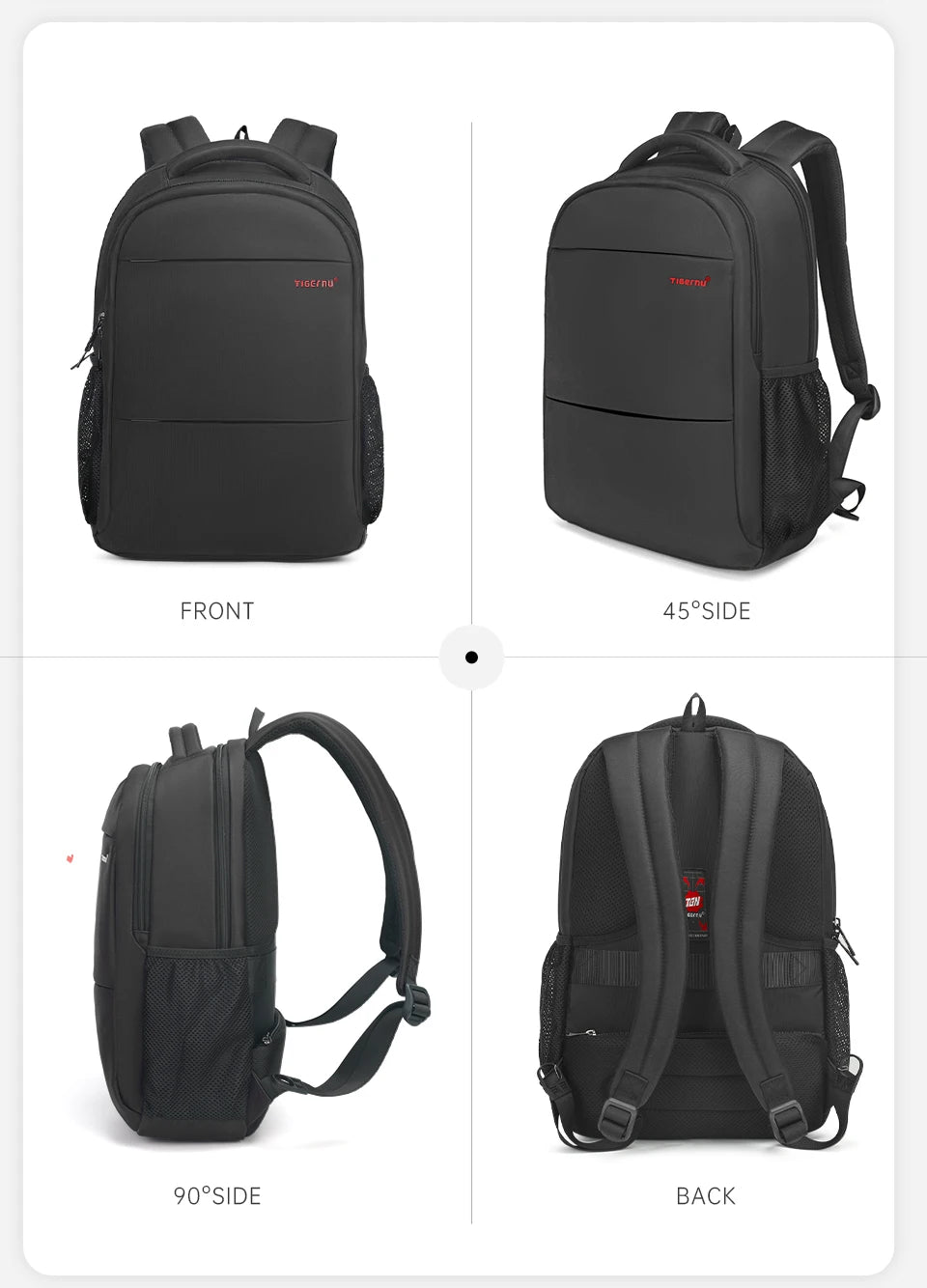 Tigernu, Mochilas de viaje informales de gran capacidad para mujer, mochila impermeable para ordenador portátil de 15,6 ", mochila escolar para mujer, Mochilas