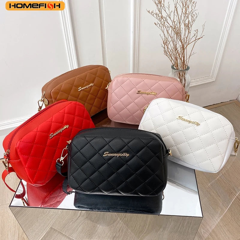 Bolso con patrón de cuadros en forma de rombo para mujer de HOMEFISH, mochila grande para ir al trabajo, bolso cruzado de hombro minimalista informal para teléfono móvil