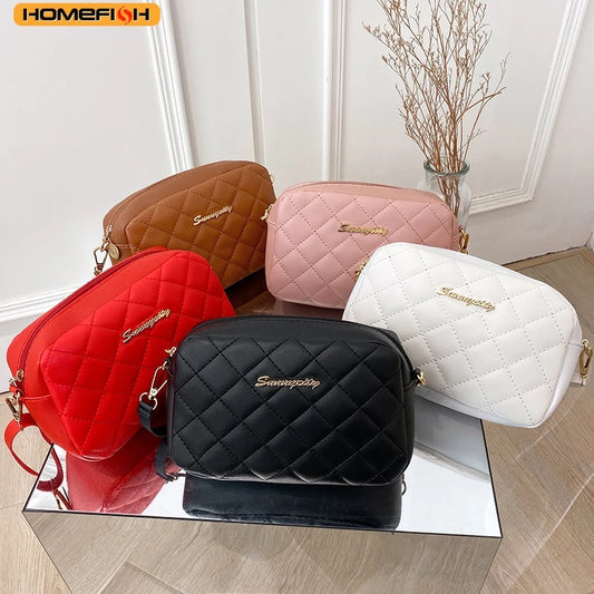 Bolso con patrón de cuadros en forma de rombo para mujer de HOMEFISH, mochila grande para ir al trabajo, bolso cruzado de hombro minimalista informal para teléfono móvil