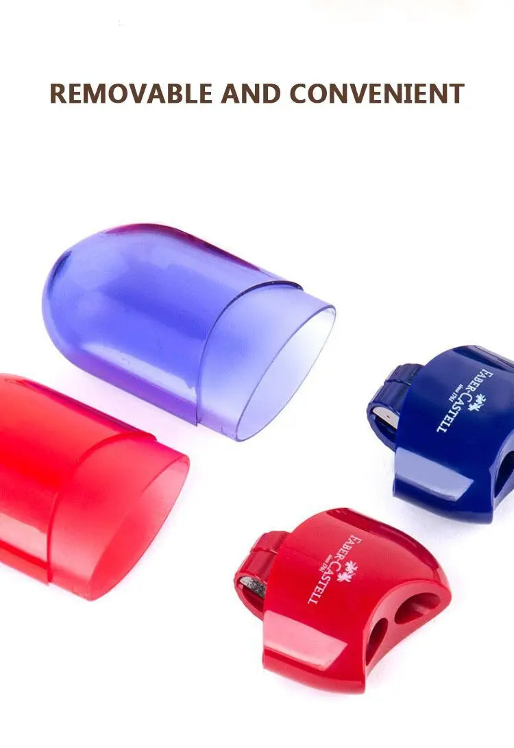 Faber Castell-Sacapuntas Kawaii para niños, Sacapuntas de un solo/doble agujero, material escolar para la vuelta a la escuela