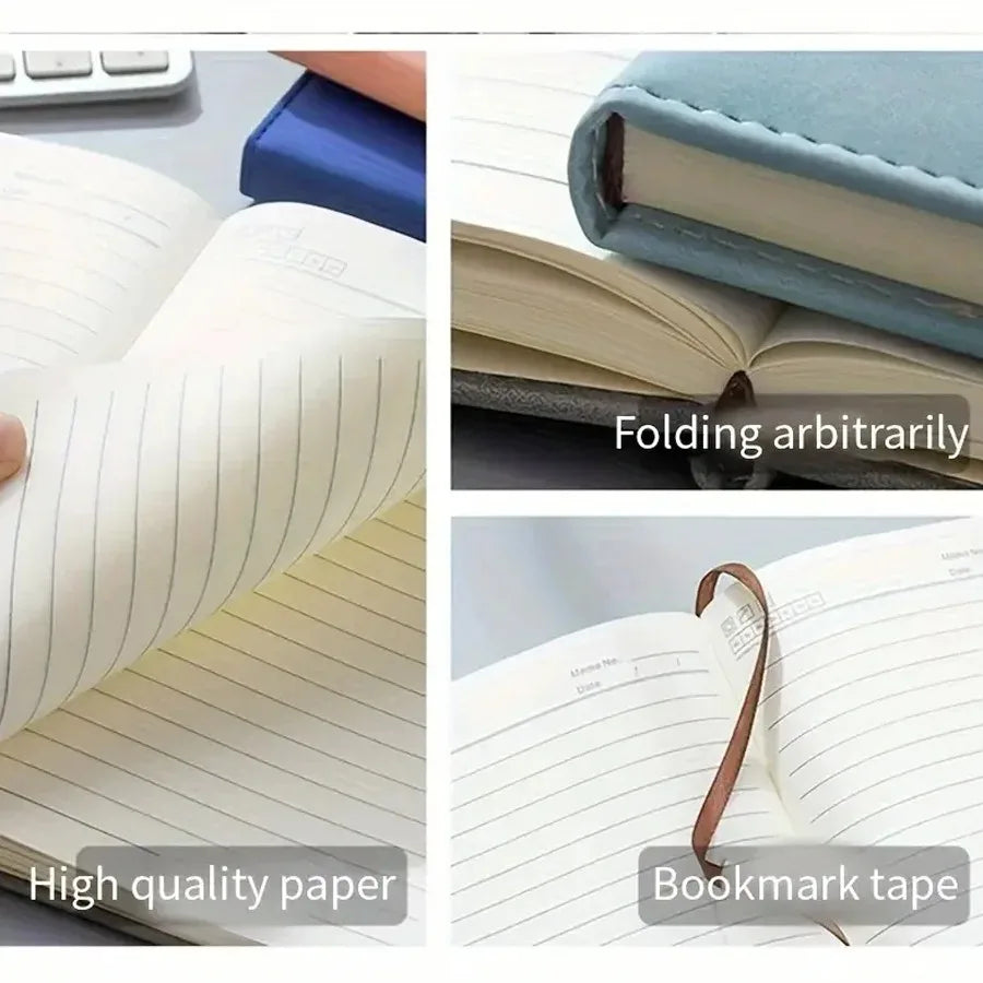 Cuaderno Retro A5 con nombre personalizado, cubierta de cuero suave, Agenda de 200 páginas para estudiantes, suministros de papelería escolar y de oficina de negocios a la moda