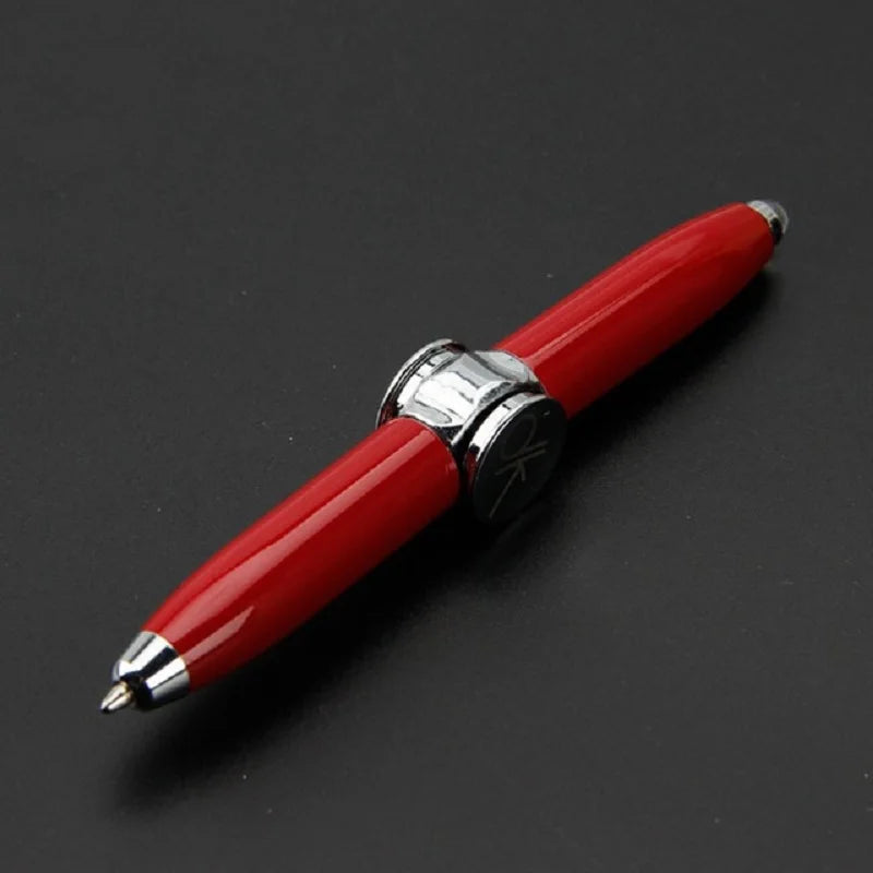 Bolígrafo LED multifunción creativo, giroscopio giratorio de descompresión, bolígrafo de Metal, suministros escolares de oficina a la moda, bolígrafos de escritura