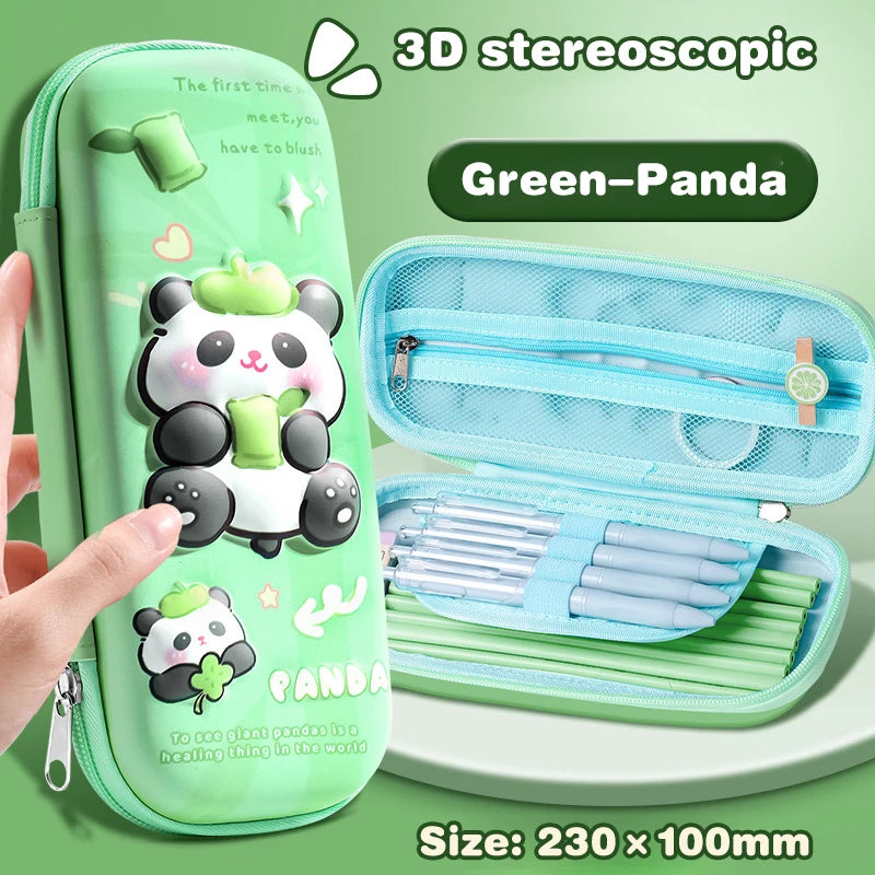 Estuche para lápices Capybara 3D, resistente a caídas, impermeable, útiles escolares para estudiantes, bolsa para bolígrafos multifunción de gran capacidad, papelería