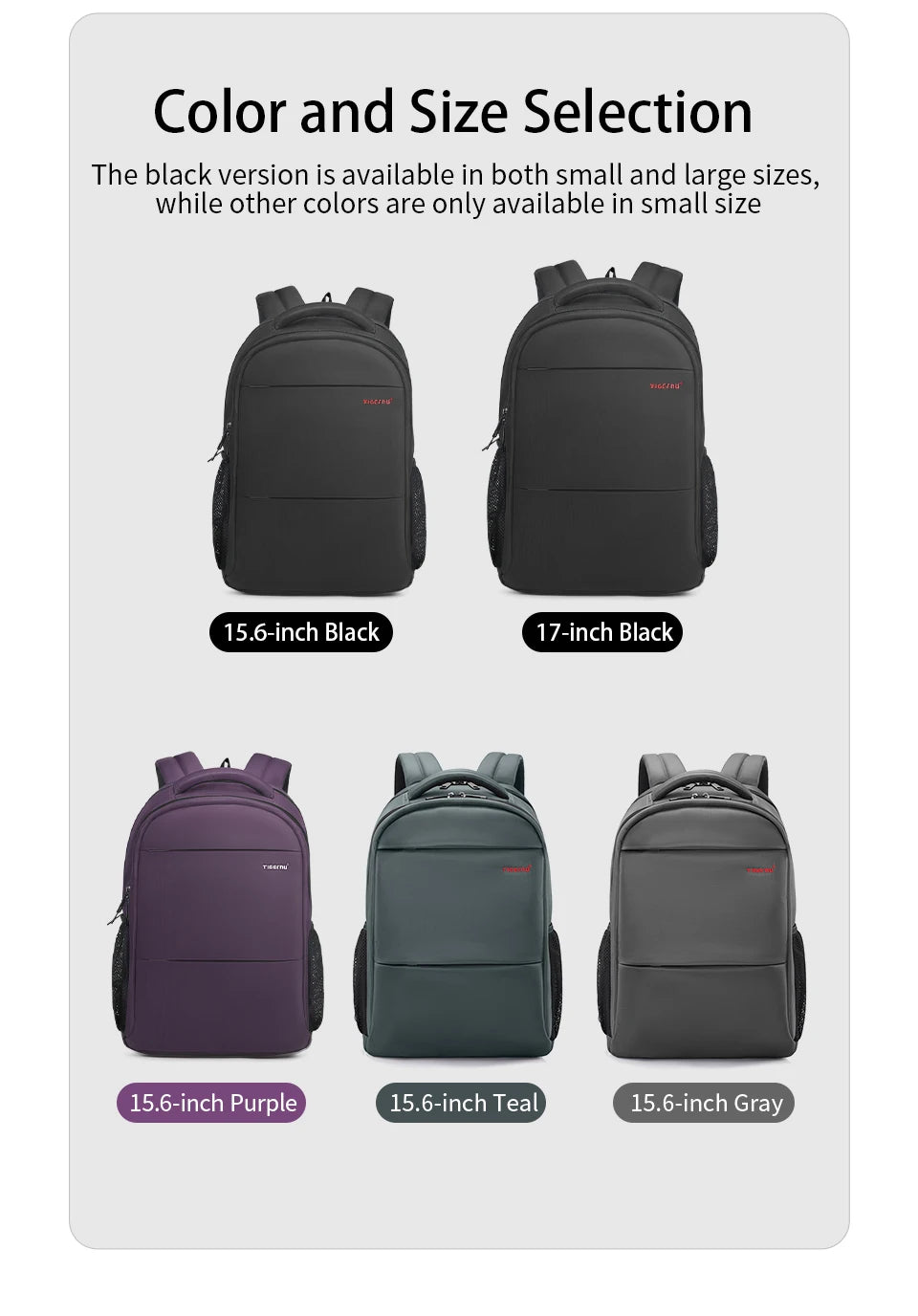 Tigernu, Mochilas de viaje informales de gran capacidad para mujer, mochila impermeable para ordenador portátil de 15,6 ", mochila escolar para mujer, Mochilas