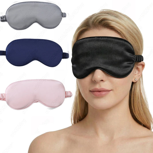 Antifaz de Seda Suave para Dormir, 100% Bloqueo de Luz, Sin Presión en los Ojos, Antifaz con Correa Ajustable, Cubre Ojos para Viajar