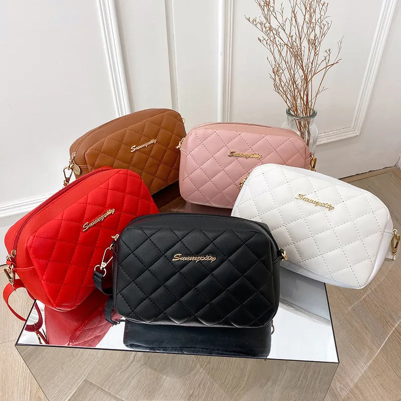 Bolso con patrón de cuadros en forma de rombo para mujer de HOMEFISH, mochila grande para ir al trabajo, bolso cruzado de hombro minimalista informal para teléfono móvil