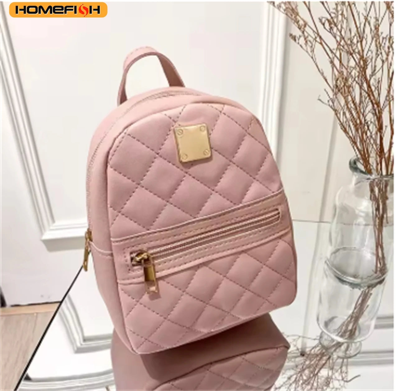 Bolso con patrón de cuadros en forma de rombo para mujer de HOMEFISH, mochila grande para ir al trabajo, bolso cruzado de hombro minimalista informal para teléfono móvil