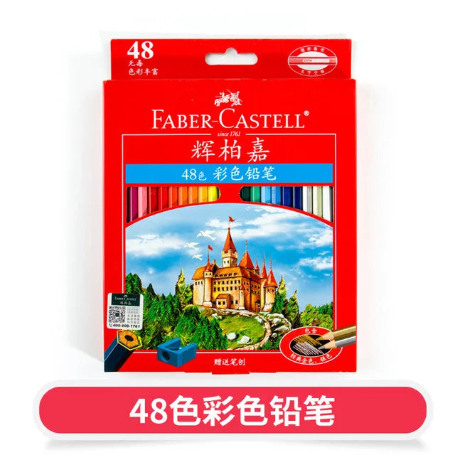 Faber Castell-Juego de lápices de colores para estudiantes y principiantes, suministros de arte, grafiti pintado a mano, material escolar seguro, 72/48/36