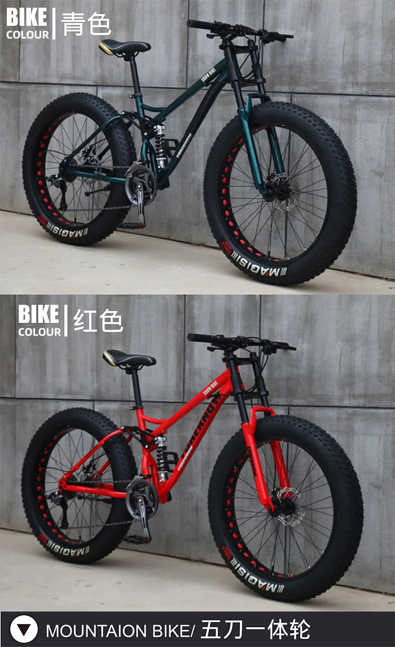 Bicicleta de Montaña todoterreno de velocidad Variable para playa, nieve, absorción de impacto, neumático Extra ancho 4,0 grande para adultos, bicicleta Unisex para estudiantes