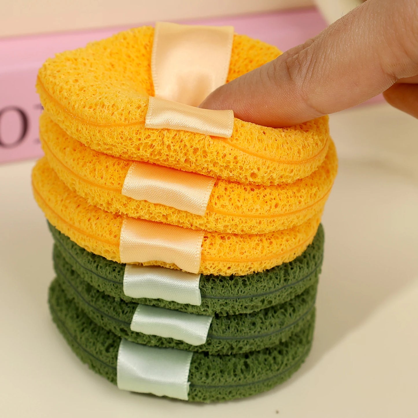 Esponja de limpieza exfoliante para lavado de cara, eliminador de espinillas, herramienta de espuma para maquillaje, limpieza profunda de poros, cuidado de la piel, 1-3 uds.