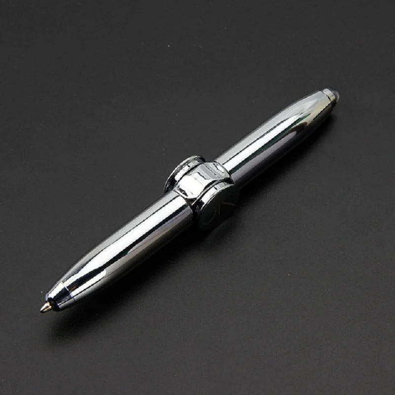 Bolígrafo LED multifunción creativo, giroscopio giratorio de descompresión, bolígrafo de Metal, suministros escolares de oficina a la moda, bolígrafos de escritura