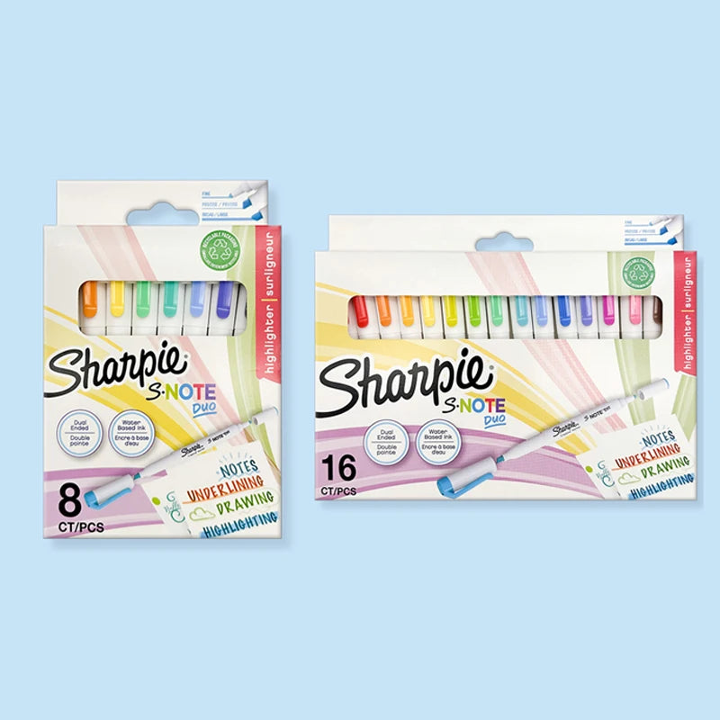 Rotuladores Sharpie, pinceles, resaltador de doble cabezal individual, secado rápido, suministros de arte de pintura de alta capacidad, papelería escolar