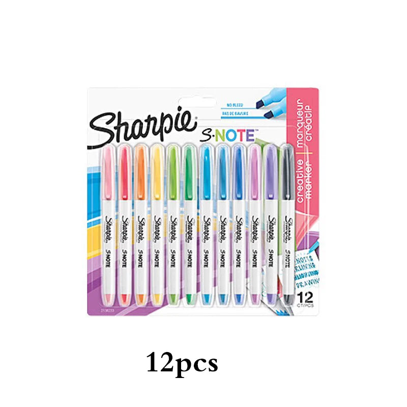 Rotuladores Sharpie, pinceles, resaltador de doble cabezal individual, secado rápido, suministros de arte de pintura de alta capacidad, papelería escolar