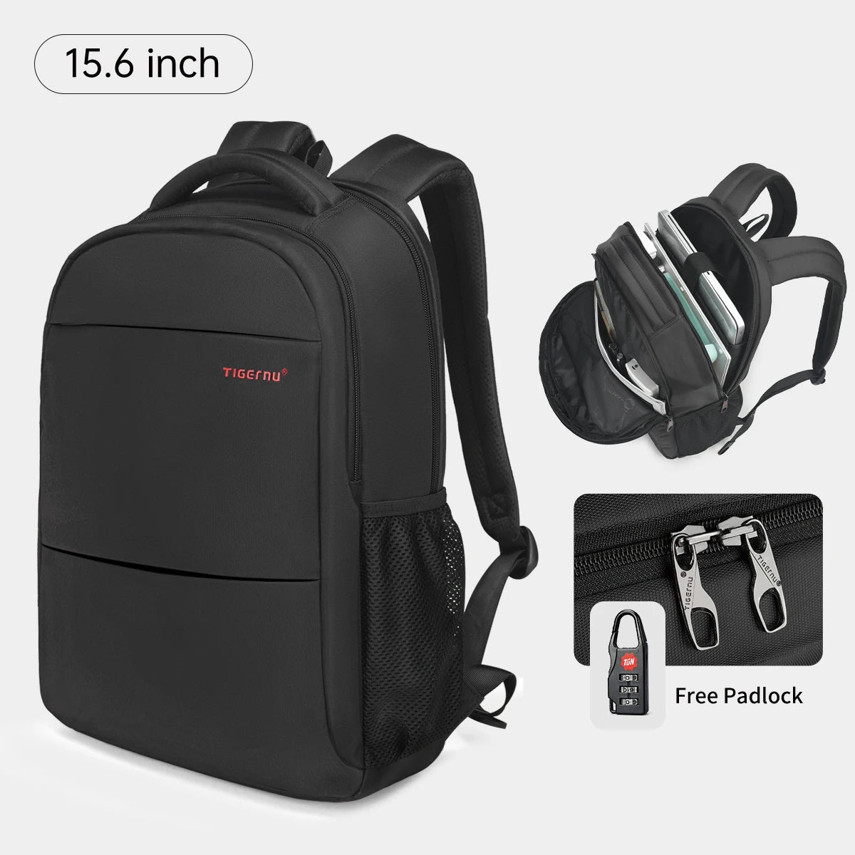 Tigernu, Mochilas de viaje informales de gran capacidad para mujer, mochila impermeable para ordenador portátil de 15,6 ", mochila escolar para mujer, Mochilas