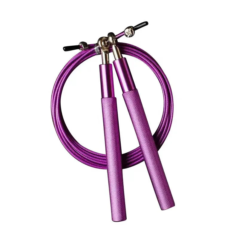 Cuerda para saltar de alambre de acero, equipo deportivo para fitness, rodamientos, cuerda para saltar, estudiantes de secundaria, entrenamiento de aleación de aluminio