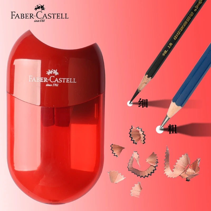 Sacapuntas Faber Castell de un solo orificio, papelería bonita, afilado fácil y ordenado para lápices estándar y gigantes, 1 ud.