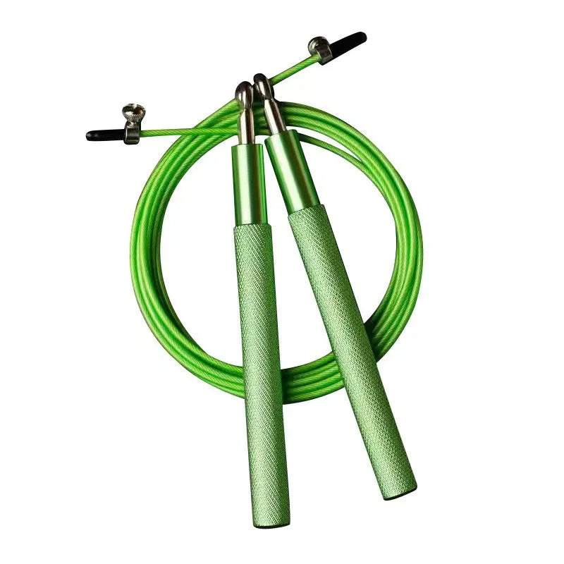 Cuerda para saltar de alambre de acero, equipo deportivo para fitness, rodamientos, cuerda para saltar, estudiantes de secundaria, entrenamiento de aleación de aluminio