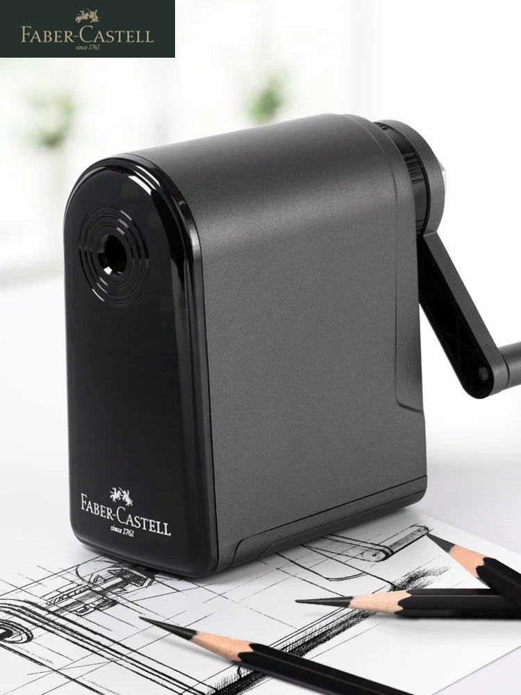 Faber Castell-Sacapuntas de Punta larga para artistas, Manual para arte, lápices de carbón, dibujo, bocetos, puntos ajustables