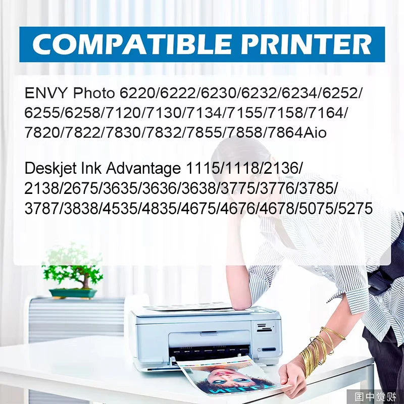 Cartucho de tinta Reprinpic 664XL Compatible con impresora HP 664 HP664 Deskjet 1115 2135 2675 3635 3775 4536 4538 5075 5275