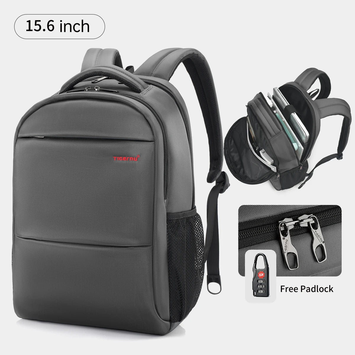 Tigernu, Mochilas de viaje informales de gran capacidad para mujer, mochila impermeable para ordenador portátil de 15,6 ", mochila escolar para mujer, Mochilas