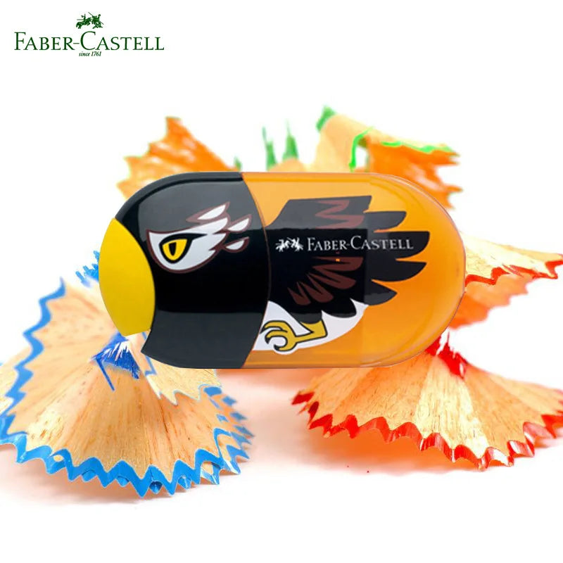 Sacapuntas Faber Castell de un solo orificio, papelería bonita, afilado fácil y ordenado para lápices estándar y gigantes, 1 ud.