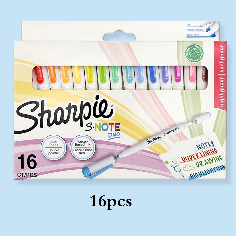 Rotuladores Sharpie, pinceles, resaltador de doble cabezal individual, secado rápido, suministros de arte de pintura de alta capacidad, papelería escolar