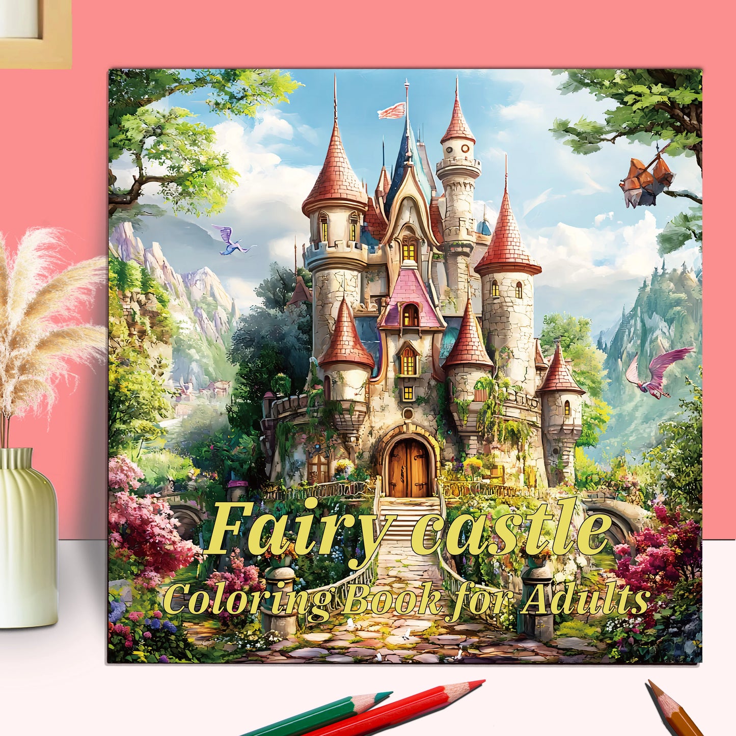 Libro para colorear Castillo de hadas, regalo de 20 páginas para fiesta de cumpleaños, alivia el estrés, mata el tiempo, pintura de Graffiti, libro de dibujo artístico