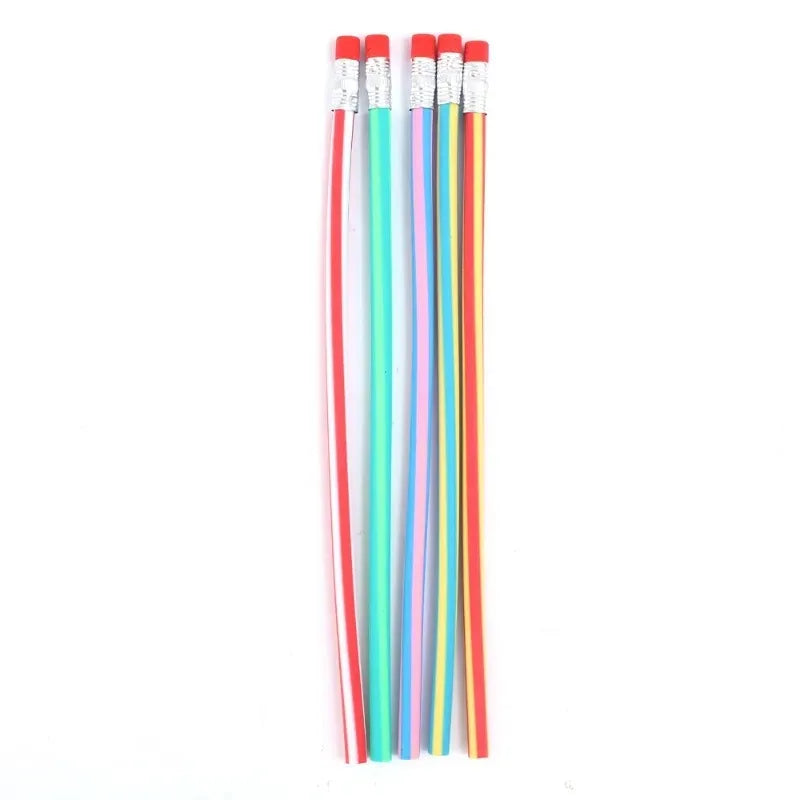 Lápiz mágico Flexible con goma de borrar para niños, papelería para estudiantes, suministros de oficina para la escuela, novedad creativa